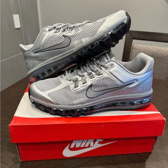 Nike Silver Air Max Running Shoes - Picture 1 of 6